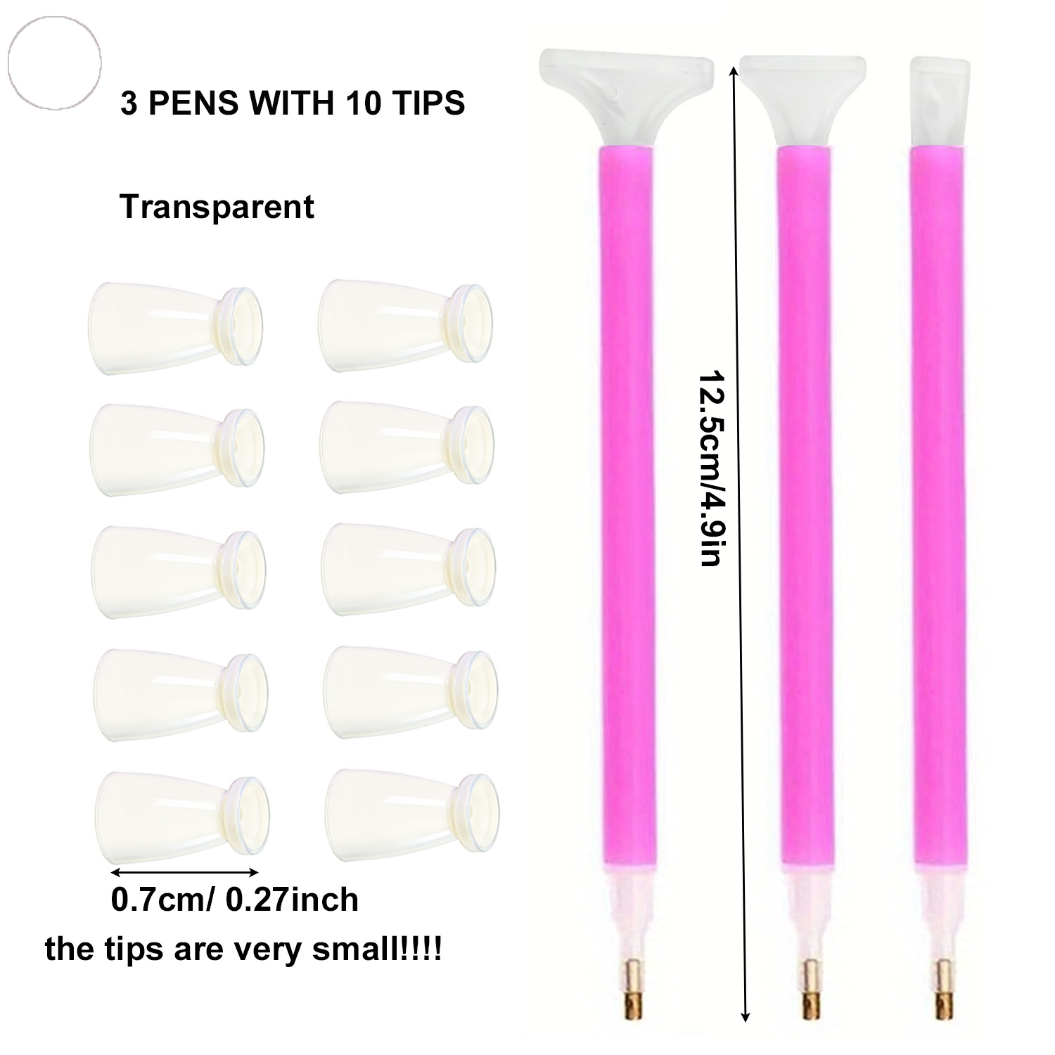 10 Silicone Tips & 3 Pens Diam - Art Craft Painting recension och pris