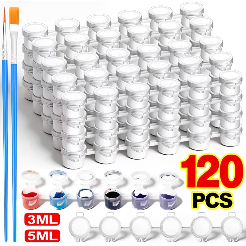 3/5ml Empty Paint Pots with Li - Art And Craft With Paint recension och pris