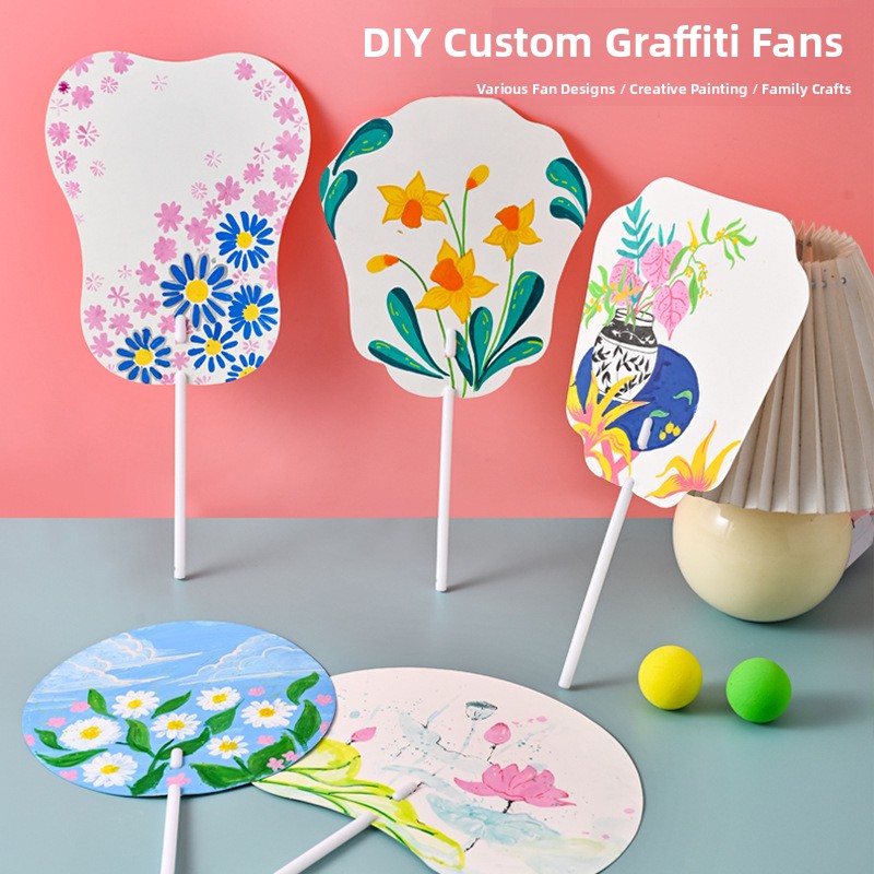 DIY Hand-Painted Fan Paper for - Art Craft For Kindergarten recension och pris