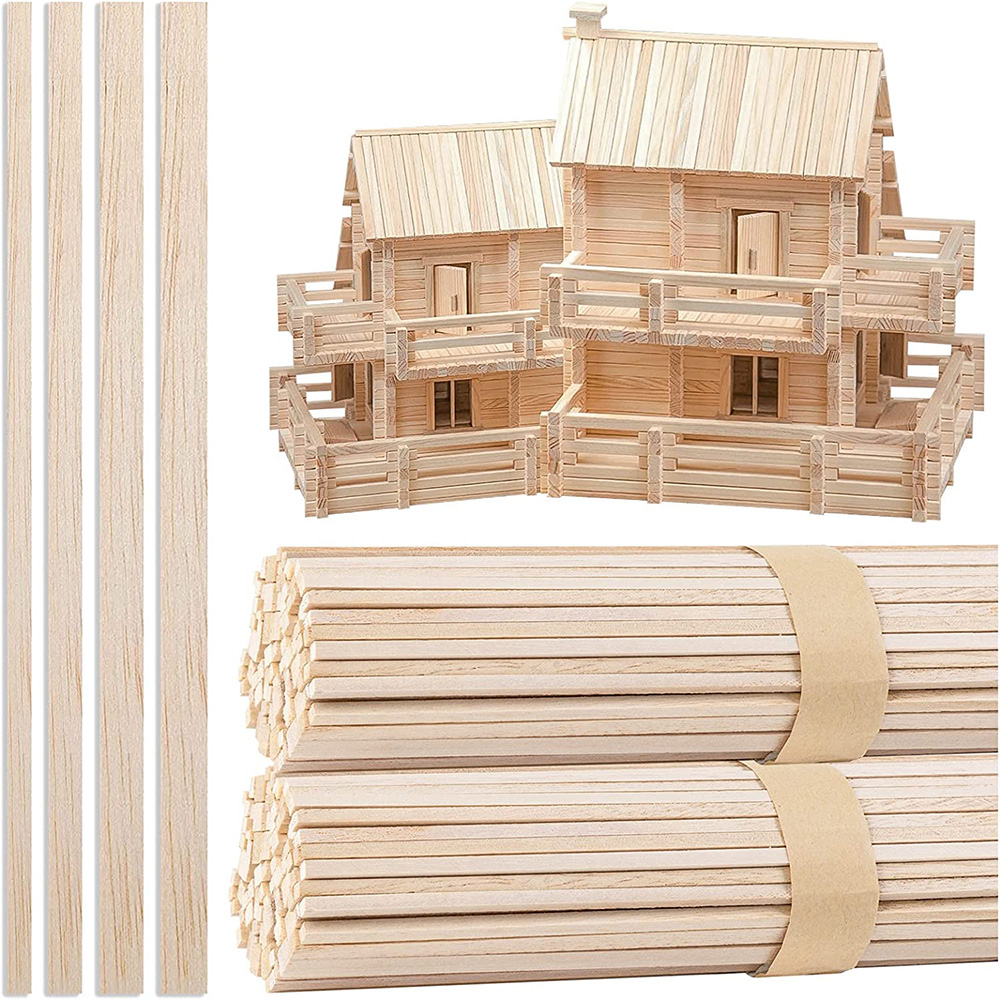 130pcs Balsa Wood Wooden Strip - Art Craft Stick recension och pris