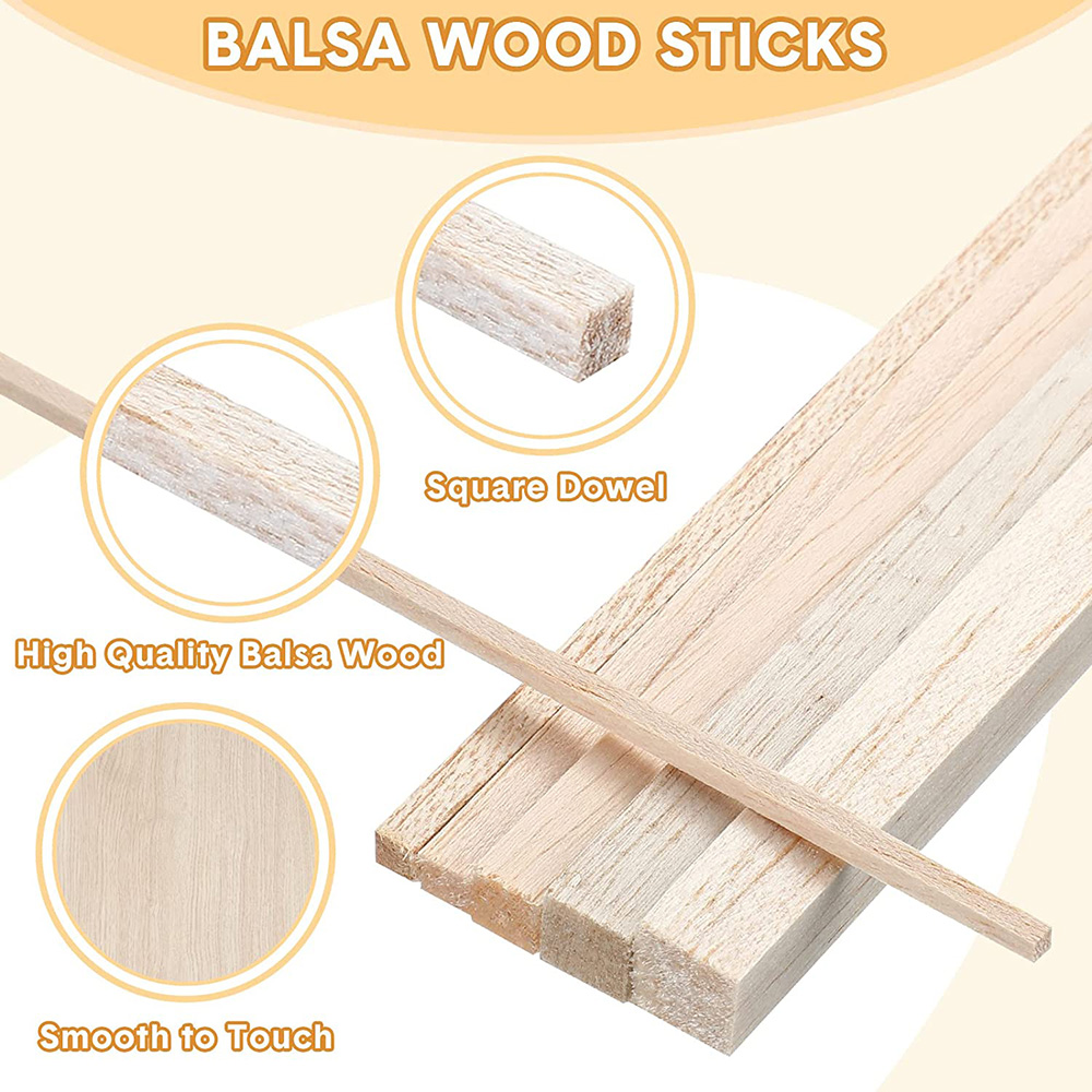 130pcs Balsa Wood Wooden Strip - Art Craft Stick recension och pris