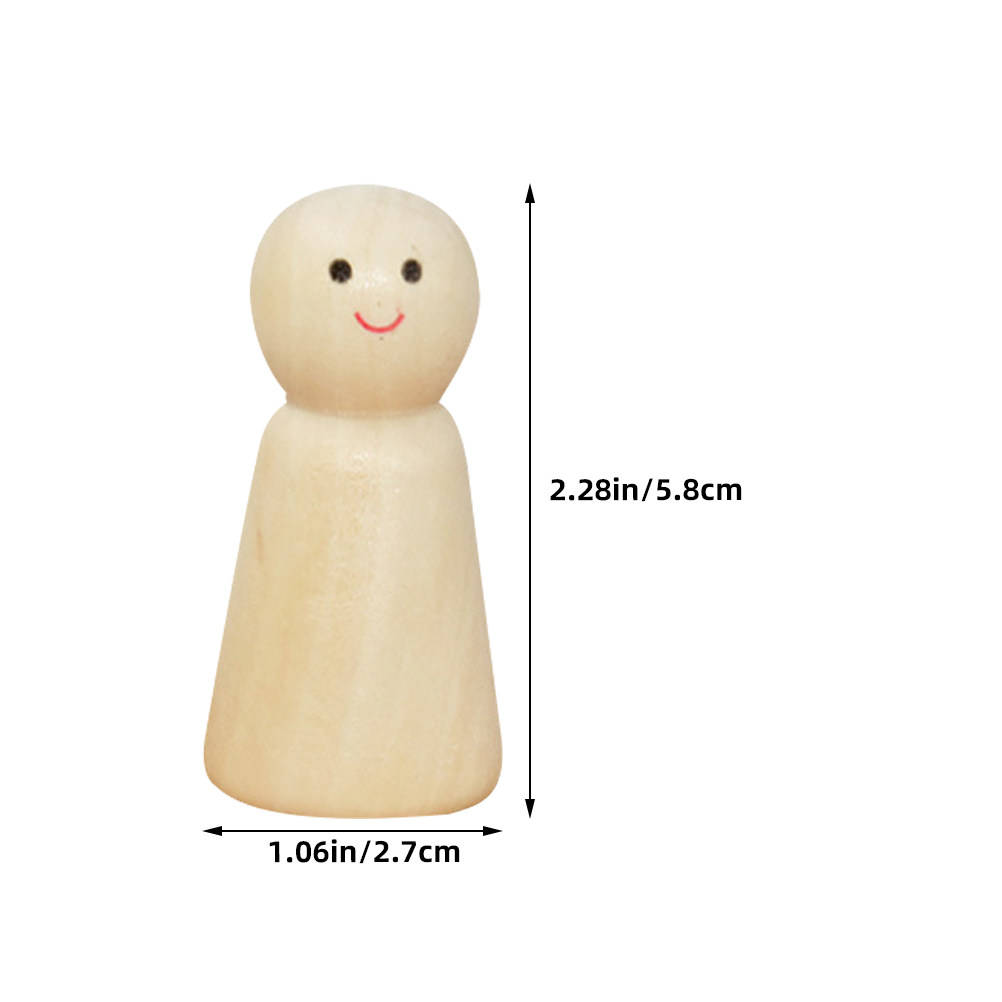 10pcs Wooden Peg Unfinished Di - Art Craft Painting recension och pris
