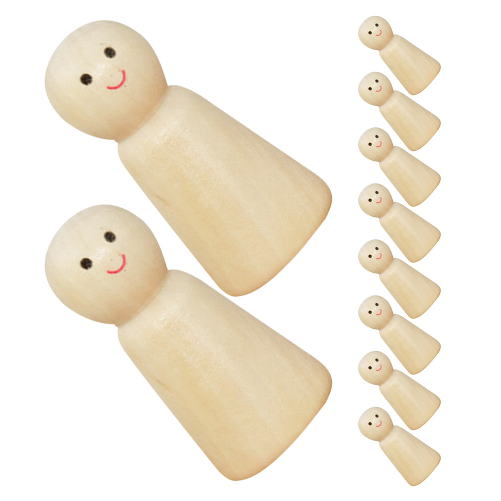 10pcs Wooden Peg Unfinished Di - Art Craft Painting recension och pris